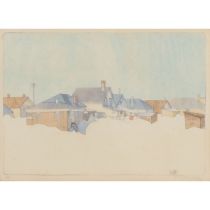 Walter Joseph Phillips, RCA (1884-1963), A WINNIPEG STREET, SNOWBOUND [BOULET 104], 1927, 4.75 x 6.5