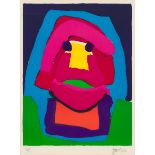 Karel Appel (1921-2006), RED FACE, CA. 1975, signed and numbered 71/75; titled to gallery label vers