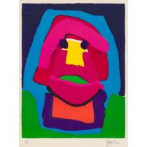 Karel Appel (1921-2006), RED FACE, CA. 1975, signed and numbered 71/75; titled to gallery label vers