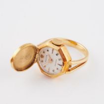 Rolex 'Precision' Ring Watch, circa 1950; reference #8655; case #896580; 14mm; 17 jewel cal.280 move