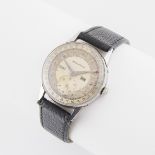 Movado Wristwatch With Triple Date, circa 1950; reference #14776; case #A476558; 32mm; 15 jewel cal