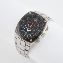 Seiko Sportura Kinetic Wristwatch, With Date And Chronograph, circa 2005; reference #7L22-OAE0; case