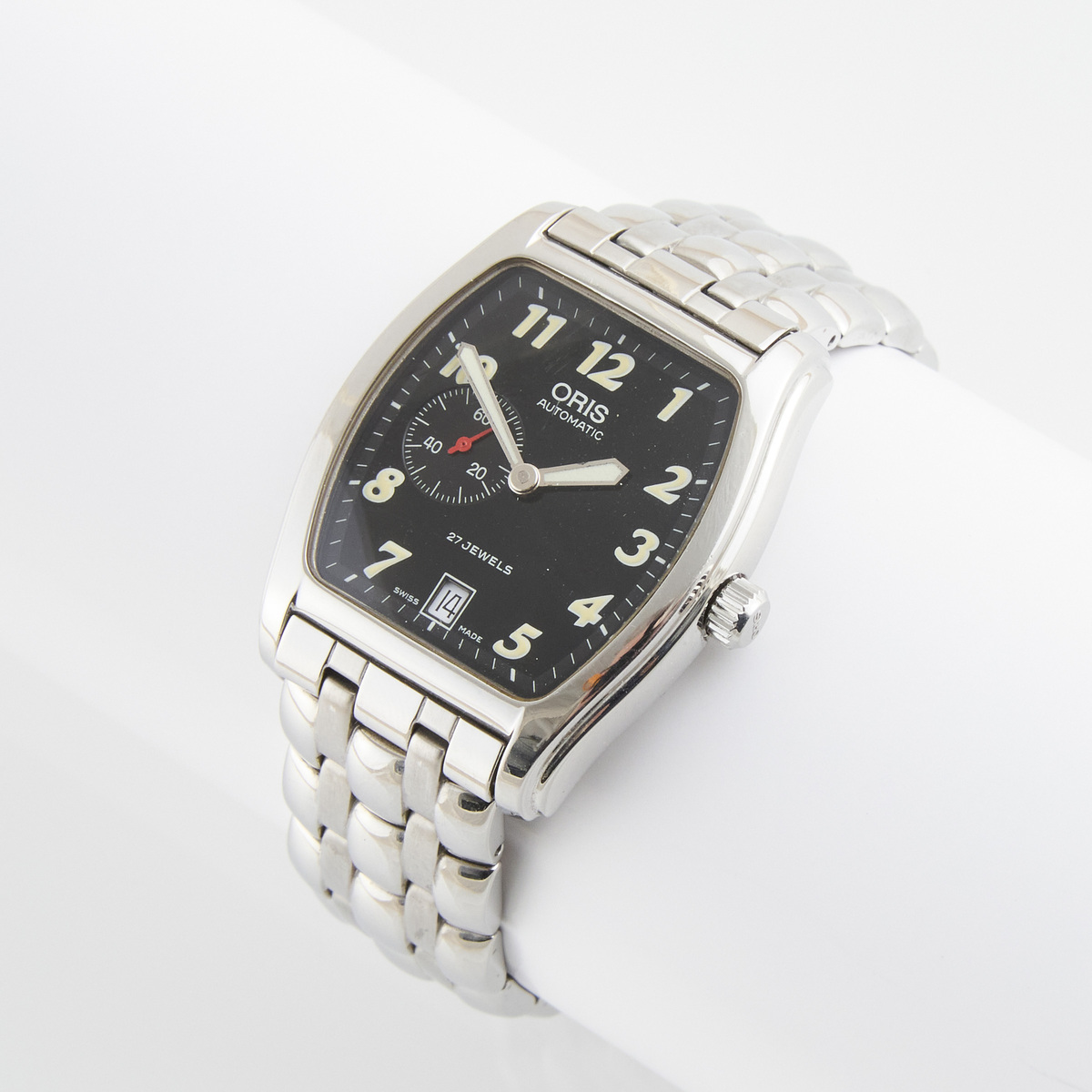 Oris Tonneau Wristwatch, With Date, circa 2000; reference #7471; 33mm; cal.643 automatic wind moveme