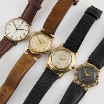 Four Various Bulova Wristwatches, the first circa 1969, 32mm, one piece gold-filled case, not workin