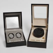 Madison Burke Electric Watch-Winder, with cord and original box; together with a second electric dou