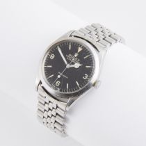 Rolex Oyster Perpetual Explorer Wristwatch, circa 1962; reference #5500; serial #1564130; 34mm; 26 j