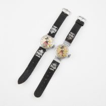 Two Ingersoll 'Mickey Mouse' Wristwatches, circa 1930's; 32mm; Mickey Mouse dials; in stainless stee