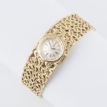 Lady's Omega Wristwatch, 18mm; 17 jewel cal.484 movement; in an 18k yellow gold case with an integra