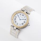 Lady's Cartier Santos Ronde Vendome Wristwatch, circa 1990's; reference #8191; case #200648; 27mm x