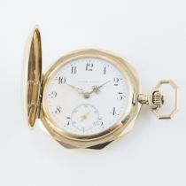 Seraph Stemwind Pocket Watch, circa 1910; 54mm; 16 jewel movement with lever escapement; in a 14k ye