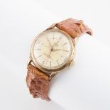 Tudor 'Aqua' Wristwatch, circa 1958; #21439832mm; 21 jewl cal.1156 movement; in 9k rose gold case by