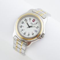 Swiss Army Wristwatch, With Date, circa 1990's; 40mm; quartz movement; in a stainless steel case wit