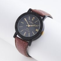 Bvlgari 'Carbon Gold' Wristwatch, With Date, circa 1990's; #1314/1900; 34mm; 25 jewel cal.2824-2 aut