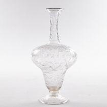 English 'Rock Crystal' Cut Glass Vase, c.1900, height 9.7 in — 24.6 cm