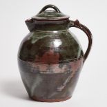 Kent Benson (American, b.1942), Large Lidded Stoneware Jug, late 20th century, height 12 in — 30.5 c