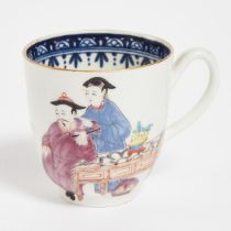 Worcester 'Conjurer' Pattern Cup, c.1770, height 2.5 in — 6.4 cm