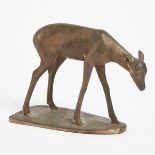 Sing Hoo, R.C.A., O.S.A., (Chinese/Canadian, 1911-2000), STANDING FAWN, 7 x 10.5 in — 17.8 x 26.7 c