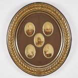 Large Belgian Gilt and Silvered Oval Picture Frame, Anvers, 19th century, 29 x 25 in — 73.7 x 63.5 c
