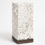 Muhammad Moussa (Canadian, 20th century), 'Curls' Ceramic Table Lamp, c.2007, overall height 15.4 in