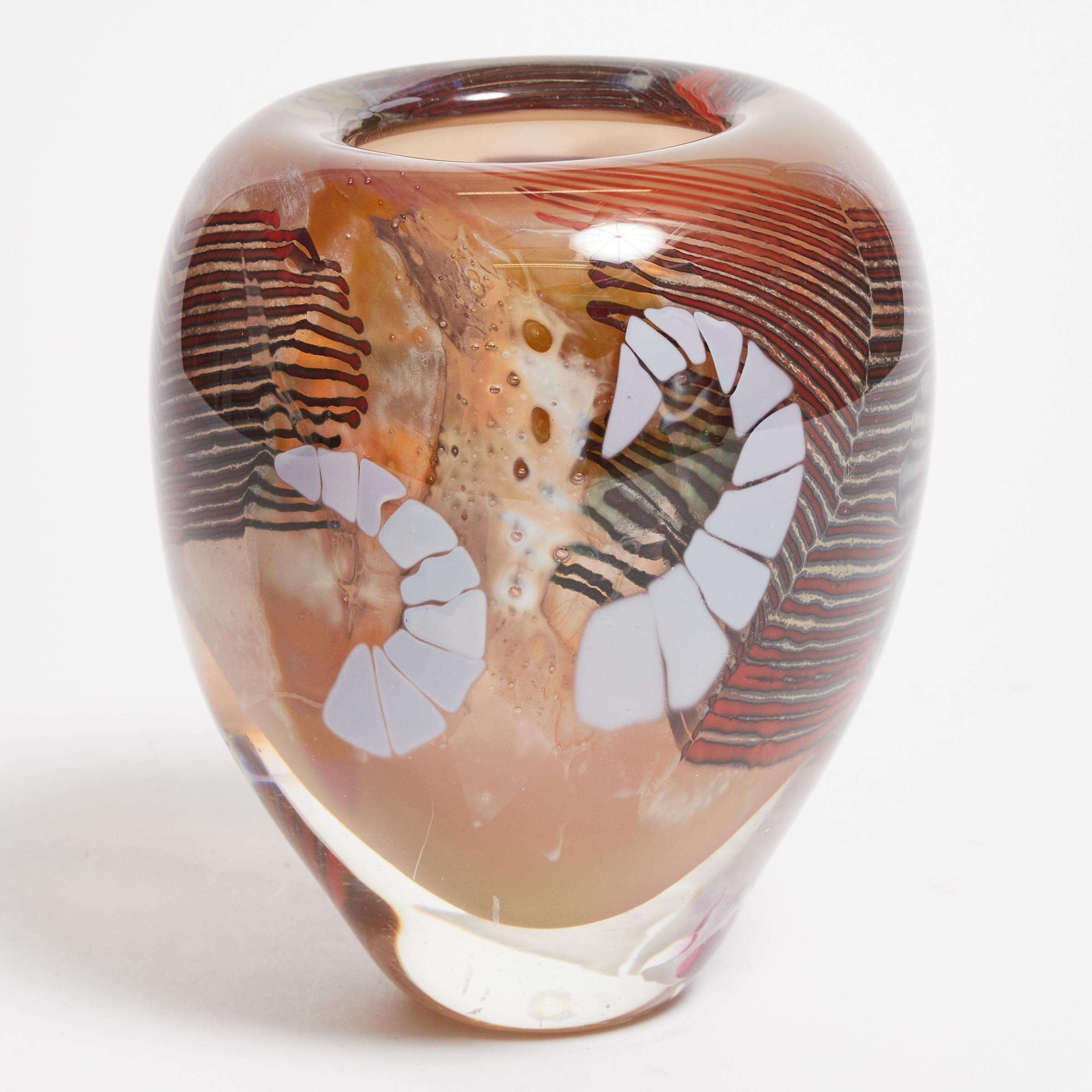 Sally Rogers (American, 20th century), Studio Glass Vase, 1986, height 7 in — 17.7 cm