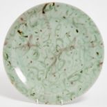 Kayo O'Young (Canadian, b.1950), Large Celadon Charger, 1990, diameter 13.4 in — 34 cm