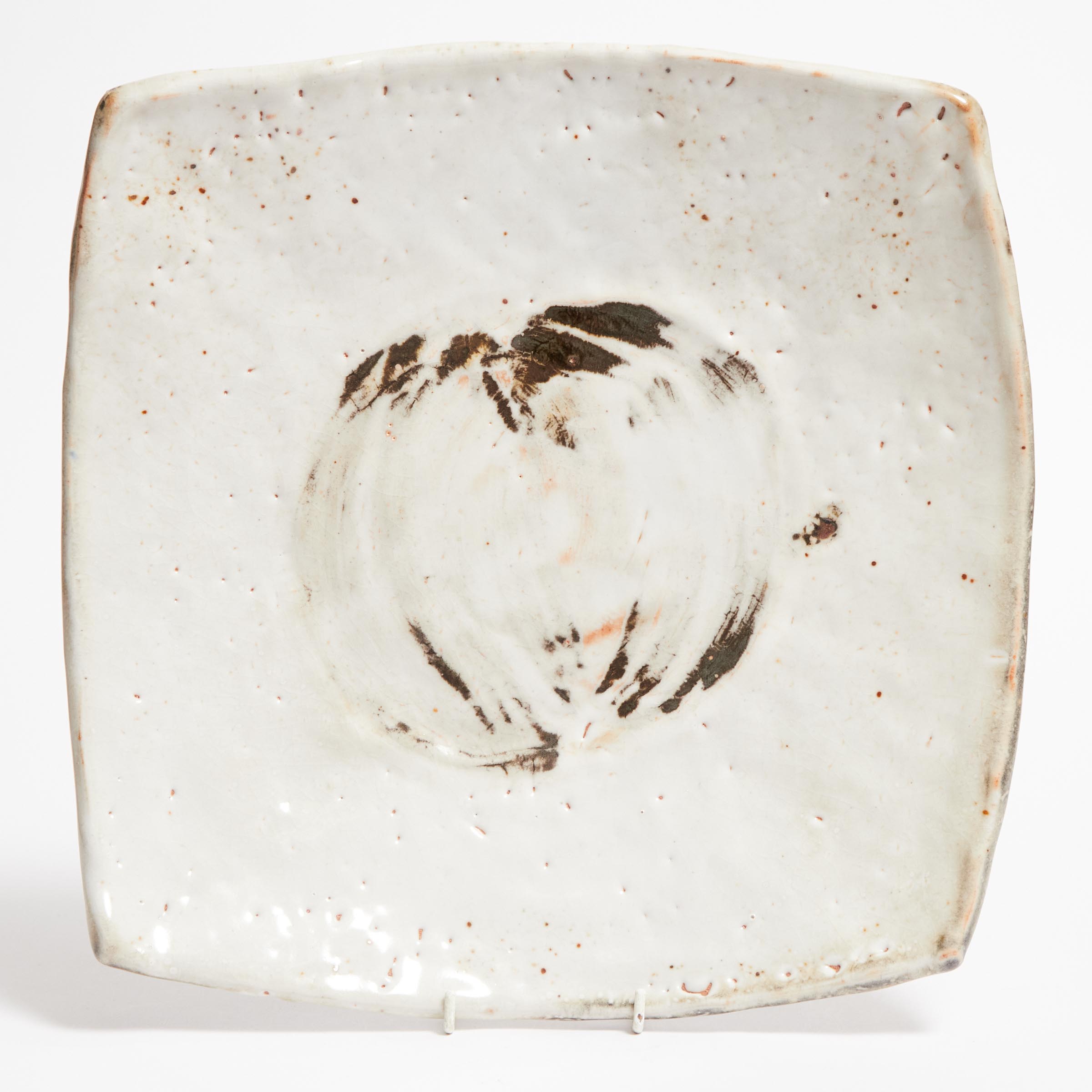 Eric Wong (Canadian, 20th century), Square Stoneware Platter, c.2002, length 13.6 in — 34.5 cm