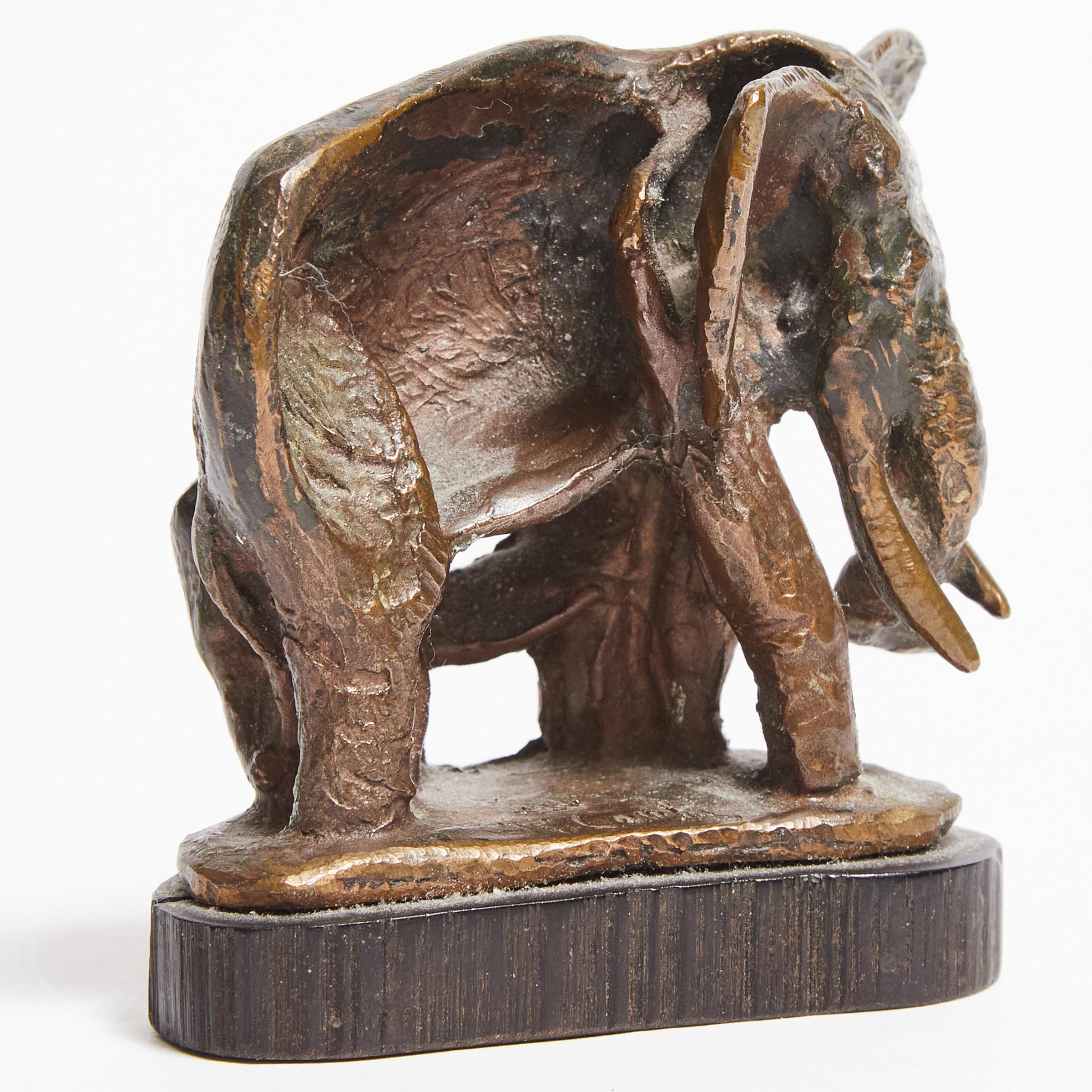 Robert Howard Cook (American, 1921-2017), ELEPHANT, height 3.1 in — 8 cm - Image 2 of 2