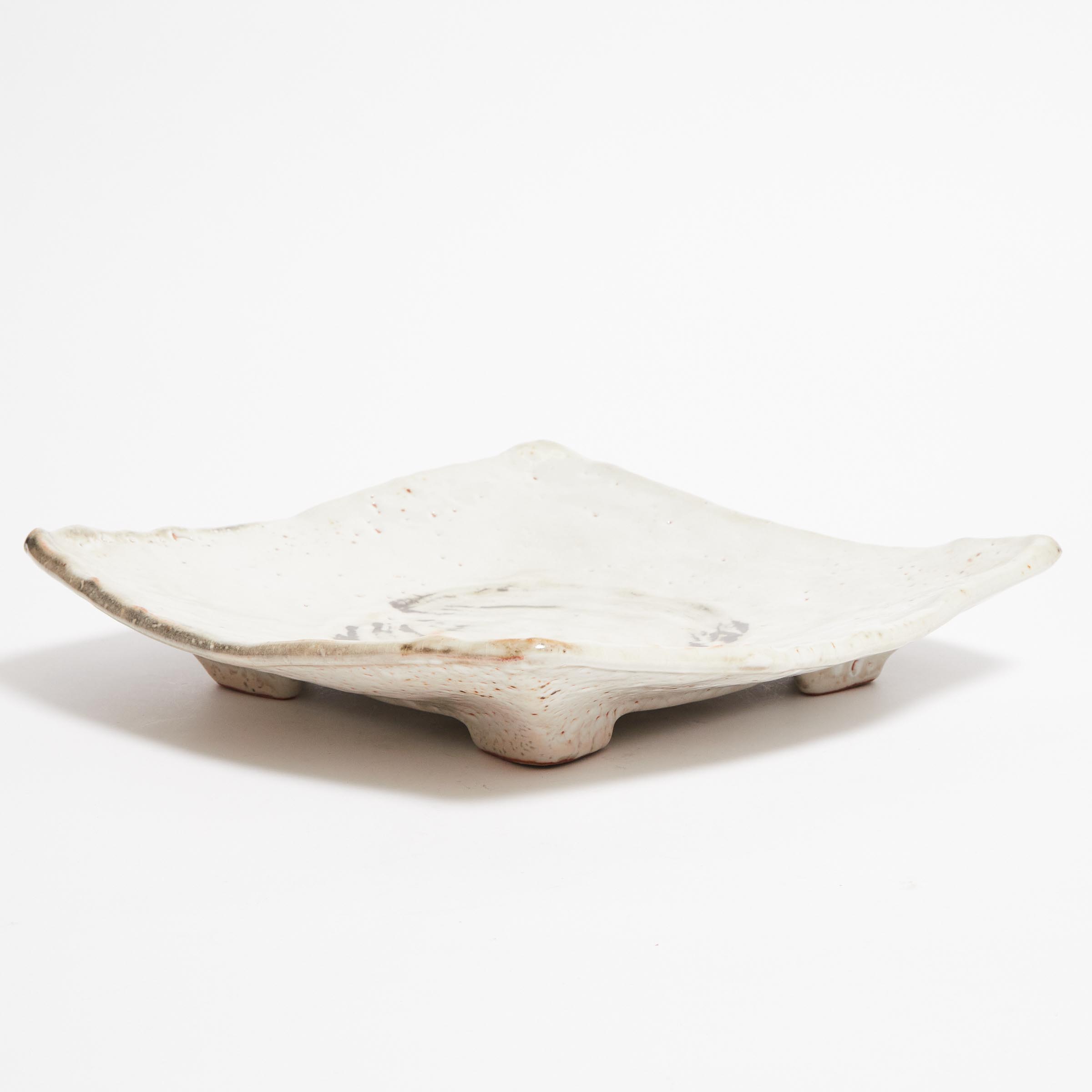 Eric Wong (Canadian, 20th century), Square Stoneware Platter, c.2002, length 13.6 in — 34.5 cm - Image 2 of 2