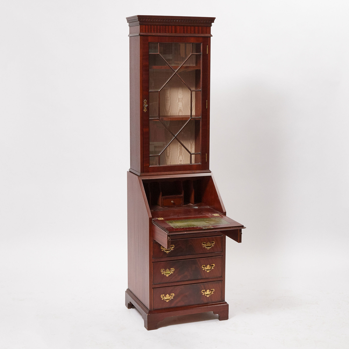 Diminutive Georgian Style Mahogany Secrétaire Bookcase, 20th century, 74.5 x 21.5 x 18.5 in — 189.2 - Image 2 of 2