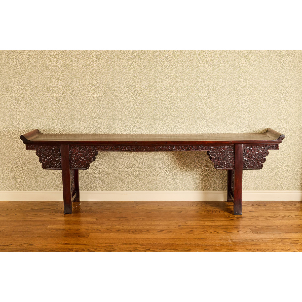 Large Chinese Rosewood Altar Table, early 20th century, 38 x 120 x 22 in — 96.5 x 304.8 x 55.9 cm - Image 2 of 2