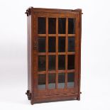 L. & J. G. Stickley Model 641 Single Door Oak Bookcase, c.1905, 55.25 x 33 x 12 in — 140.3 x 83.8 x