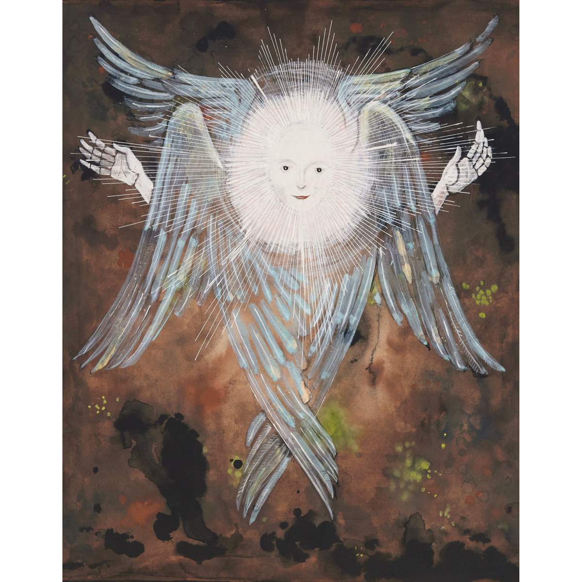 William Kurelek, RCA (1927-1977), ANGEL CONSOLING ST. JOSEPH IN A DREAM, 1962, 23 x 20 in — 58.4 x 5