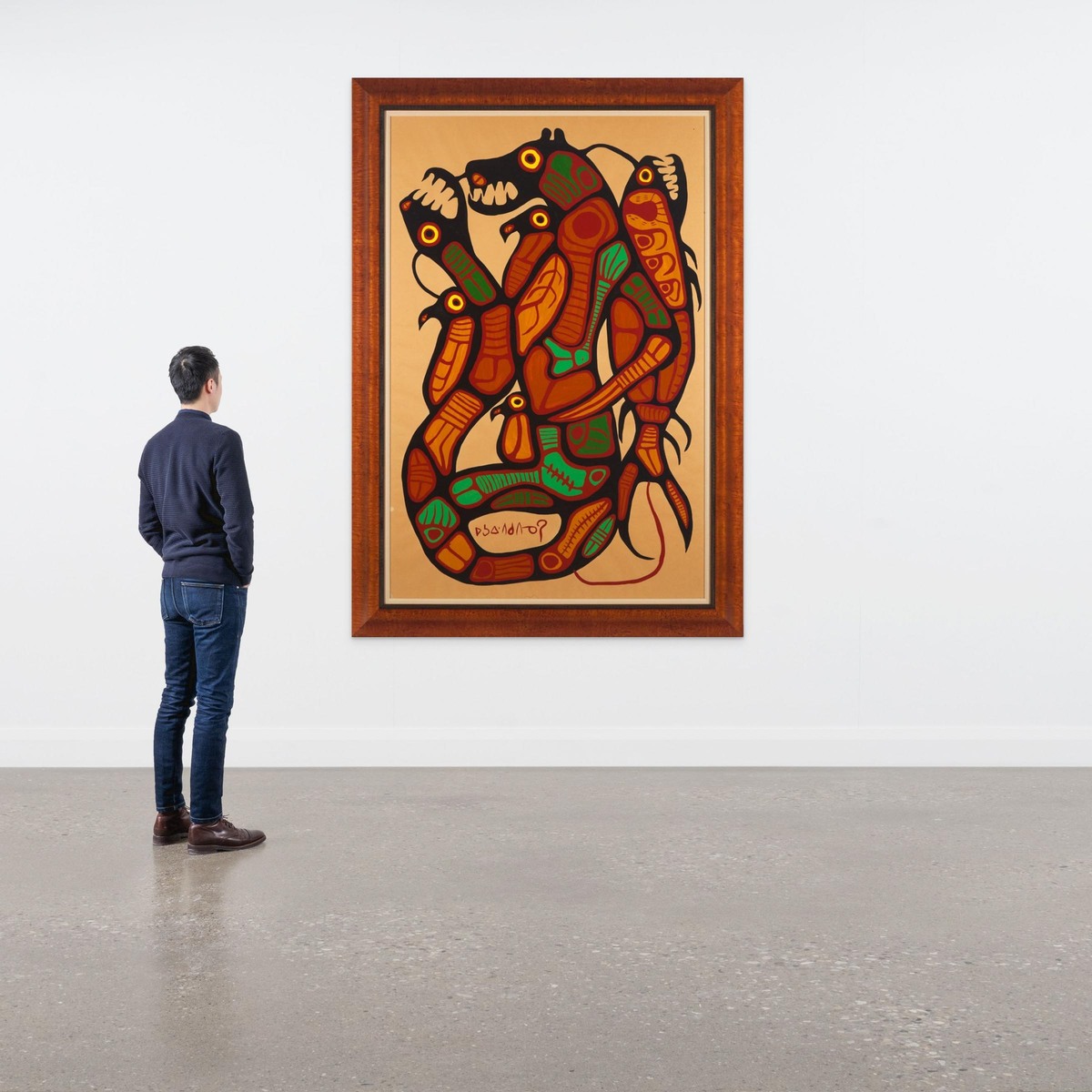 Norval Morrisseau, RCA (1931-2007), NATURE'S BALANCE, 1975, 73 x 48 in — 185.4 x 121.9 cm - Image 5 of 5