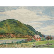 Bertram Brooker, RCA (1888-1955), CAP TOURMENTE, QUEBEC, 1946, 11.375 x 15 in — 29.2 x 38.1 cm