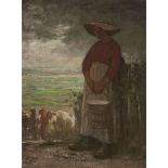 Horatio Walker, NA, RCA (1858-1938), LA TRAITE DU SOIR (THE MILKMAID), 23.75 x 18 in — 58.4 x 43.2