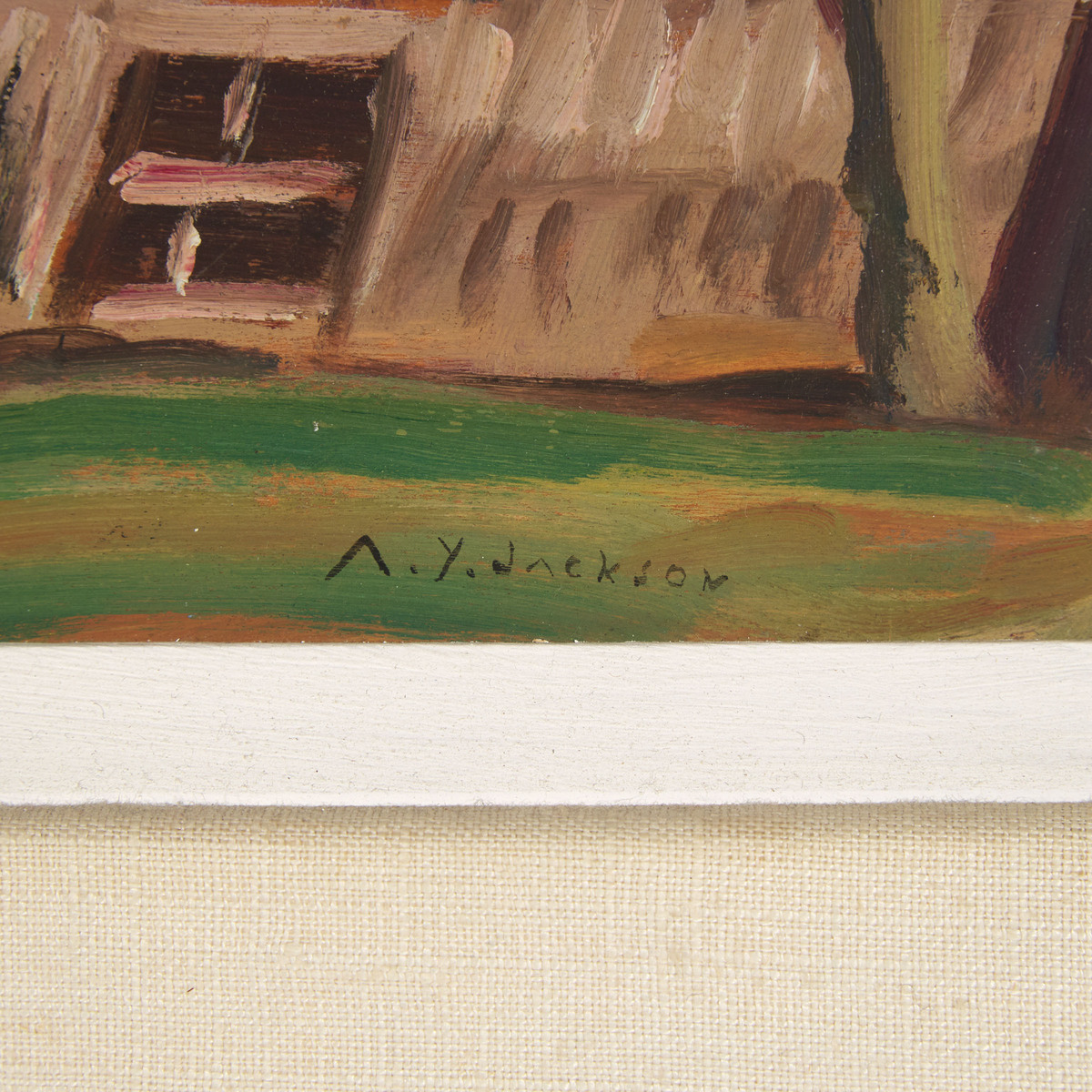 Alexander Young (A.Y.) Jackson, OSA, RCA (1882-1974), AUTUMN LANDSCAPE WITH FARM BUILDINGS, CA. 1950 - Image 3 of 5