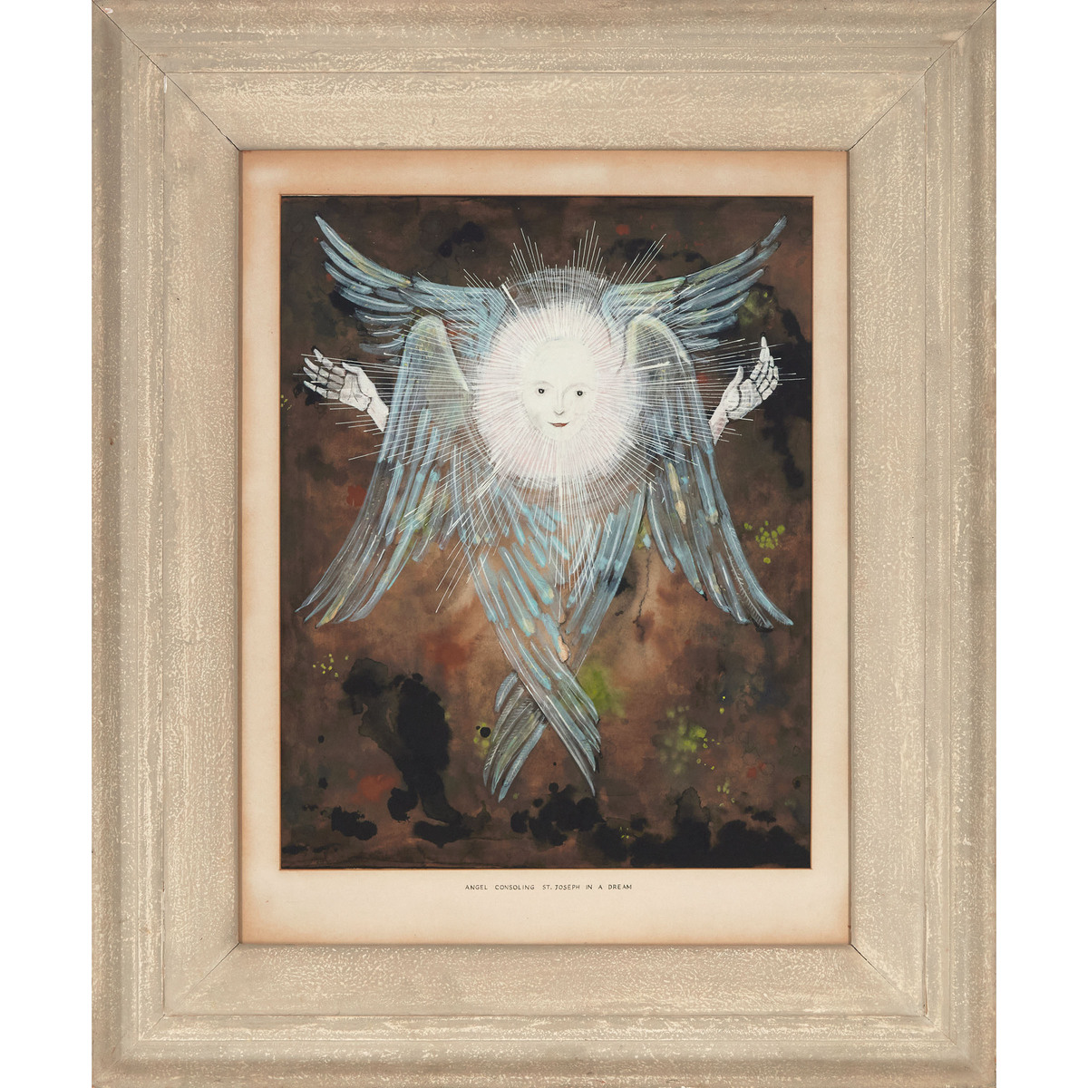 William Kurelek, RCA (1927-1977), ANGEL CONSOLING ST. JOSEPH IN A DREAM, 1962, 23 x 20 in — 58.4 x 5 - Image 2 of 6
