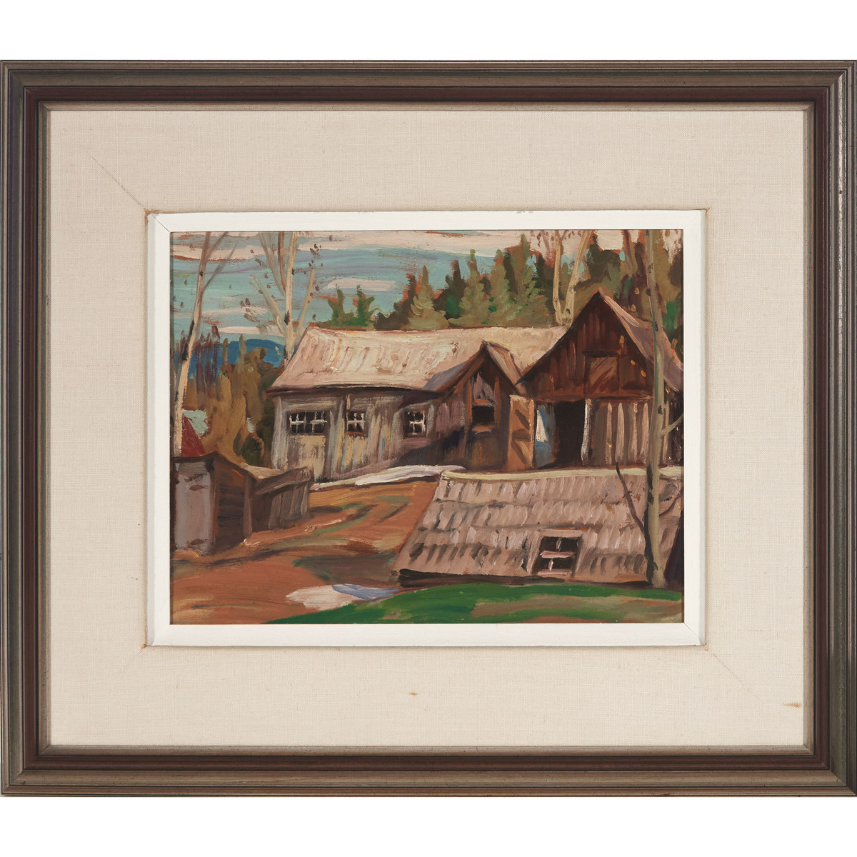 Alexander Young (A.Y.) Jackson, OSA, RCA (1882-1974), AUTUMN LANDSCAPE WITH FARM BUILDINGS, CA. 1950 - Image 2 of 5