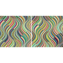 Angela Leach (b. 1966), AR WAVE LARGE #9, #10, 2005 (DIPTYCH), each 78 x 78 in — 198.1 x 396.2 cm (2