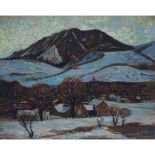 Józef Gabryel Bakoś (1891-1977), SNOW MOUNTAIN, signed lower right, 24 x 30.25 in — 61 x 76.8 cm