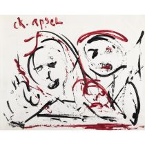 Karel Appel (1921-2006), UNTITLED (THREE FACES), 1966, signed top left quadrant; dated to label vers