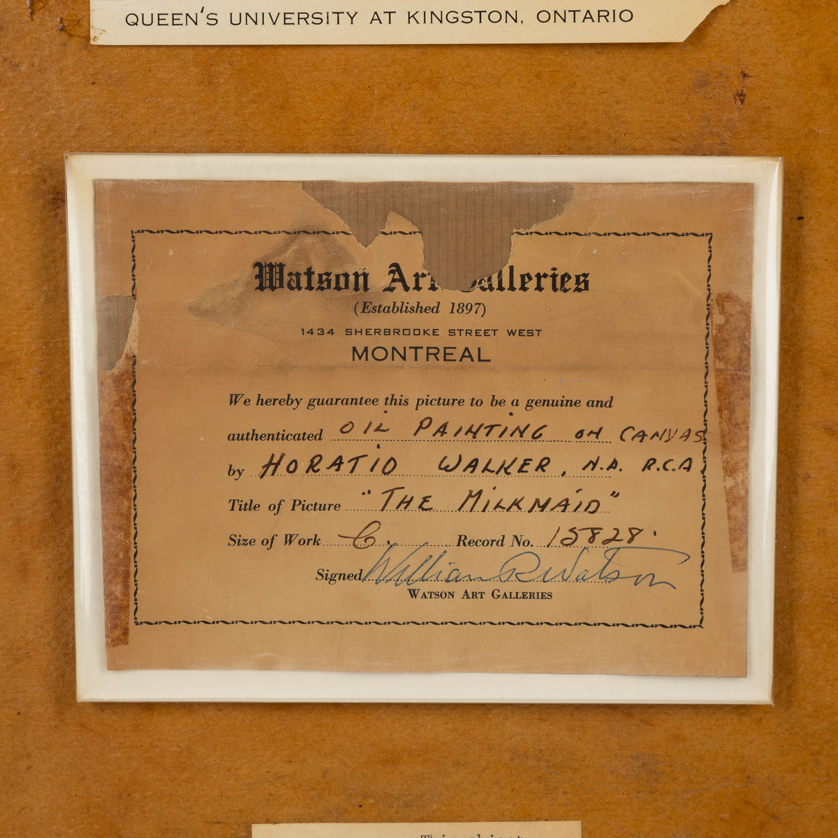 Horatio Walker, NA, RCA (1858-1938), LA TRAITE DU SOIR (THE MILKMAID), 23.75 x 18 in — 58.4 x 43.2 - Image 6 of 10