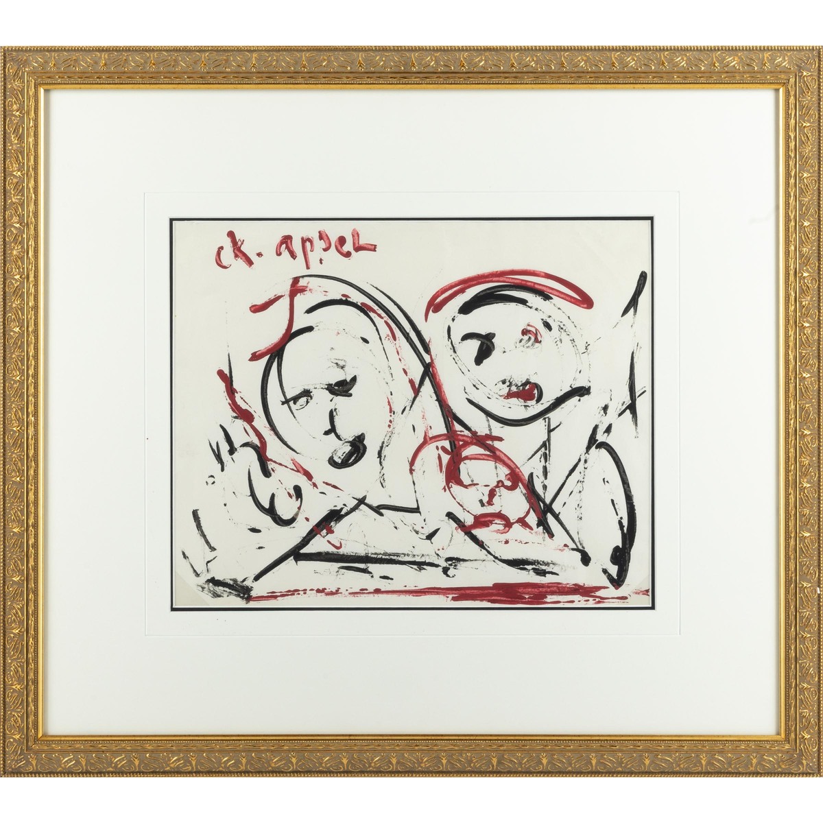 Karel Appel (1921-2006), UNTITLED (THREE FACES), 1966, signed top left quadrant; dated to label vers - Image 3 of 5