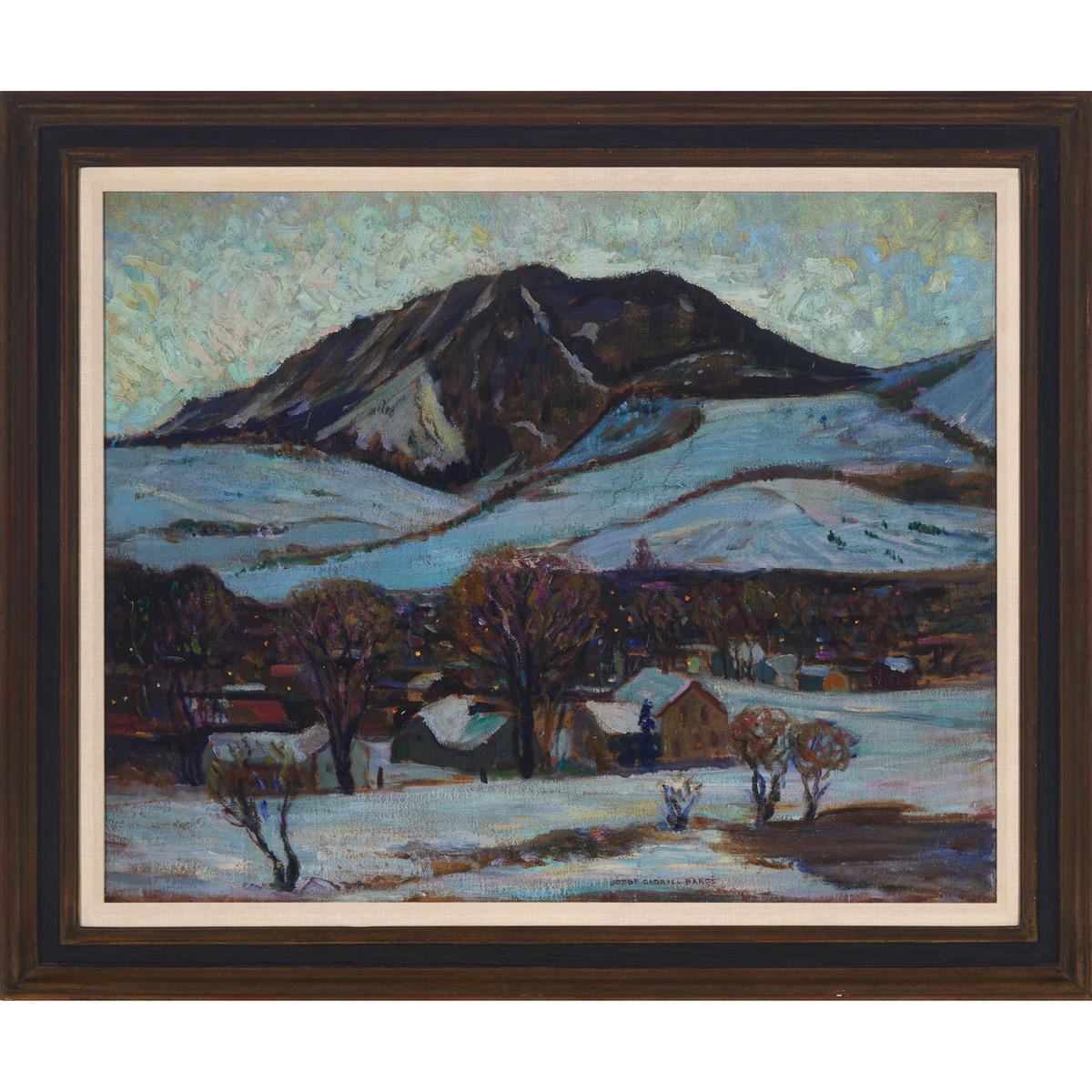 Józef Gabryel Bakoś (1891-1977), SNOW MOUNTAIN, signed lower right, 24 x 30.25 in — 61 x 76.8 cm - Image 2 of 6