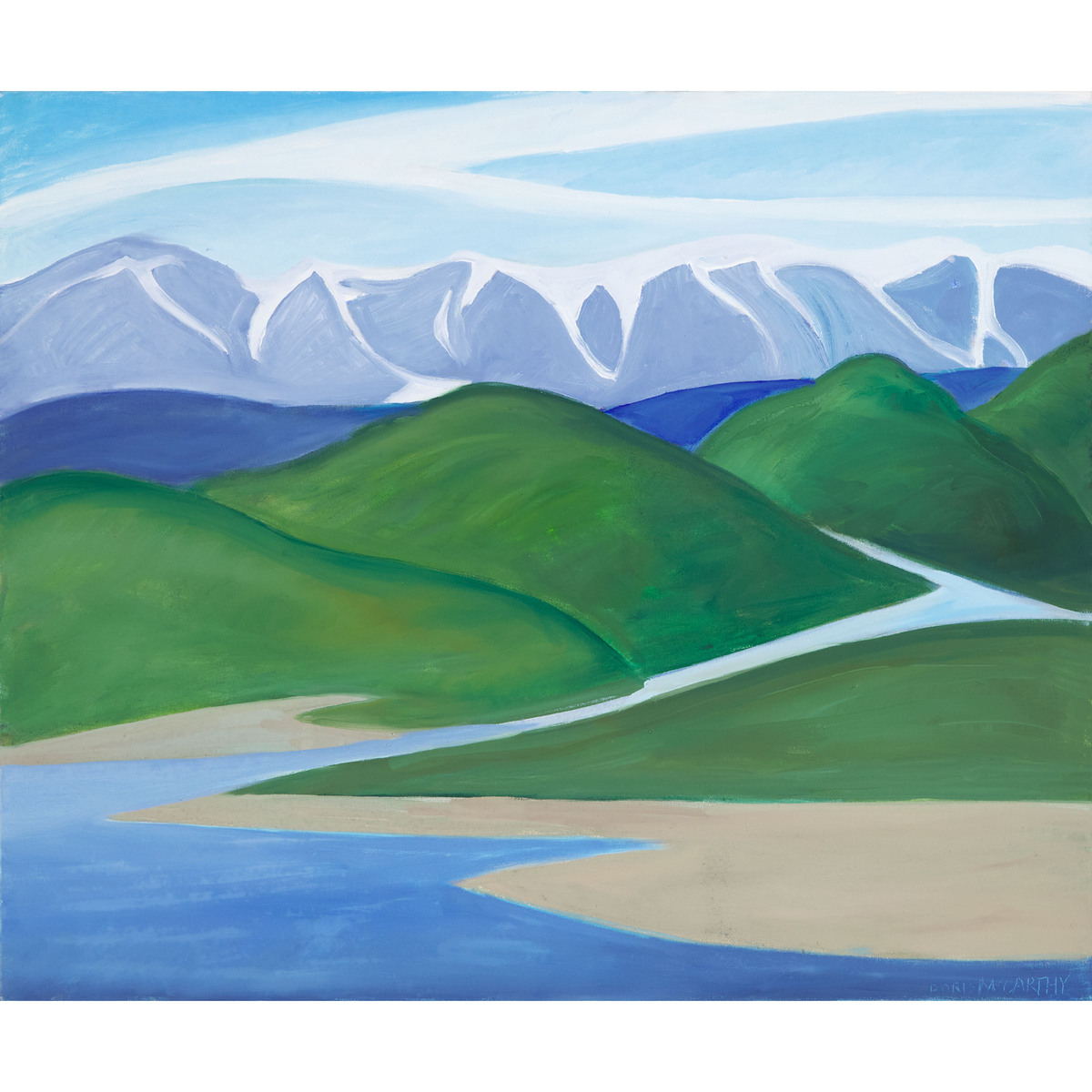 Doris Jean McCarthy, OSA, RCA (1910-2010), THE STREAM FROM THE FOOTHILLS, 2005, 30 x 36 in — 76.2 x