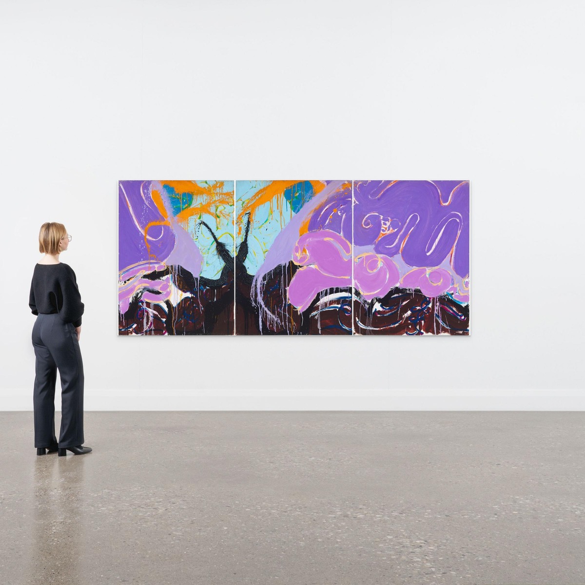 Norman Bluhm (1921-1999), SLEEPING GODDESS, 1983, each panel signed and dated "'83" verso, 40 x 90 i - Image 10 of 10