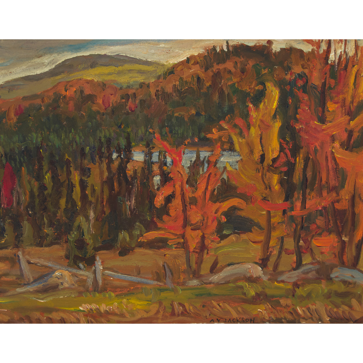 Alexander Young (A.Y.) Jackson, OSA, RCA (1882-1974), UNTITLED (GATINEAU HILLS), 10.5 x 13.5 in — 26