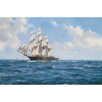 Montague Dawson (1895-1973), THE NEW YORK CLIPPER - CHALLENGE, signed lower left, 21 x 31 in — 53.3