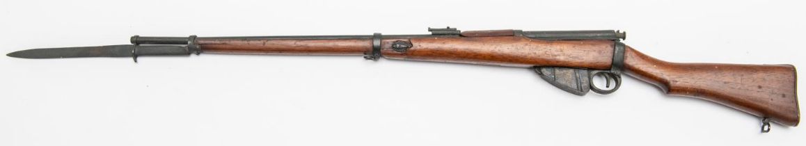 A well made miniature Long Lee Enfield rifle, 22" overall including non detachable bayonet. GC, no