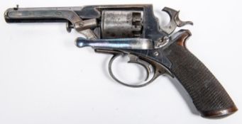 A good 5 shot 54 bore Tranter's Patent double action percussion revolver, 10¼" overall, barrel